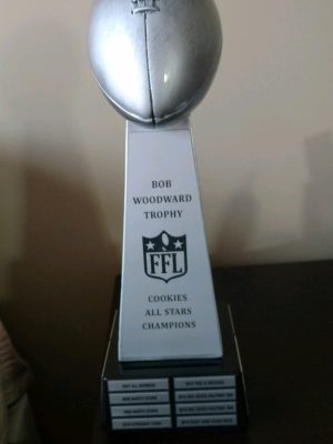 Silver Football Tower Resin (A)