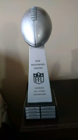 Silver Football Tower Resin (A)