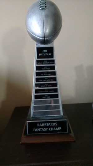 Silver Football Tower Resin (B)