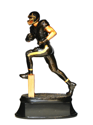 Black/Gold Live Action Football Player - 90700GS