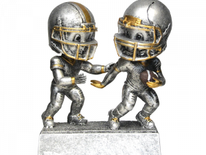 Double Silver Football Bobble Heads - BH-725